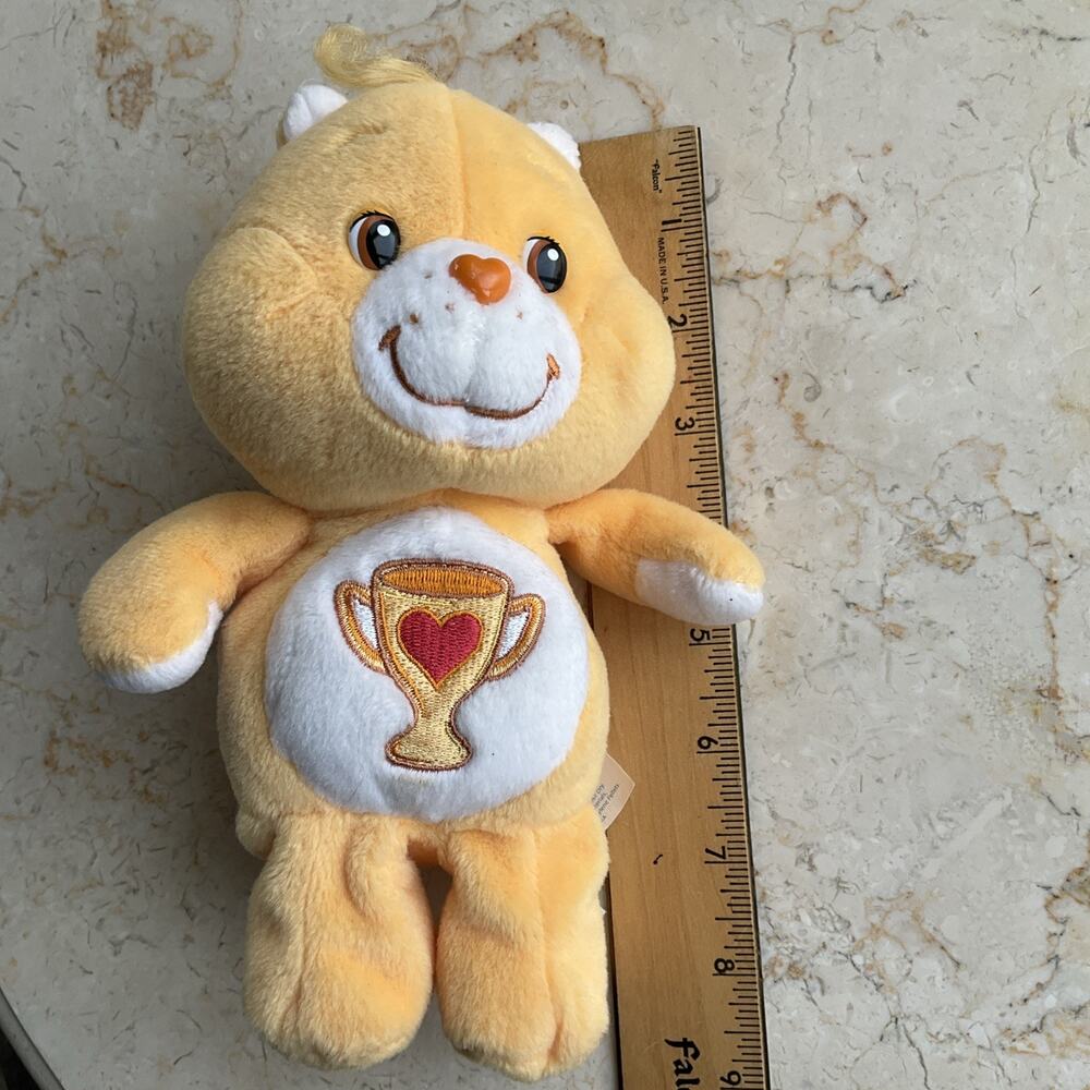 Vintage Care Bears 8" plush Champ Bear 2003 TCFC Inc. Orange Heart - Picture 4 of 10